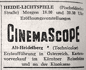 Eröffnungsvorstellung: Heide-Lichtspiele / Die Neue Zeit, 17. Juni 1955