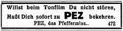 PEZ-Reklame: Klagenfurter Zeitung, 12. 6. 1930, S. 628
